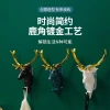 Light luxury, seamless sticker, minimalist wall home decoration, creative no-drilling wall hooks, key wall, deer hook details Picture